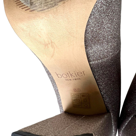 Botkier New York Valentina Pump Glitter Blush Block Heel Cushioned Women Sz 8.5M - Picture 8 of 9